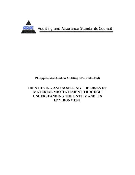 Auditing and Assurance Standards Council .